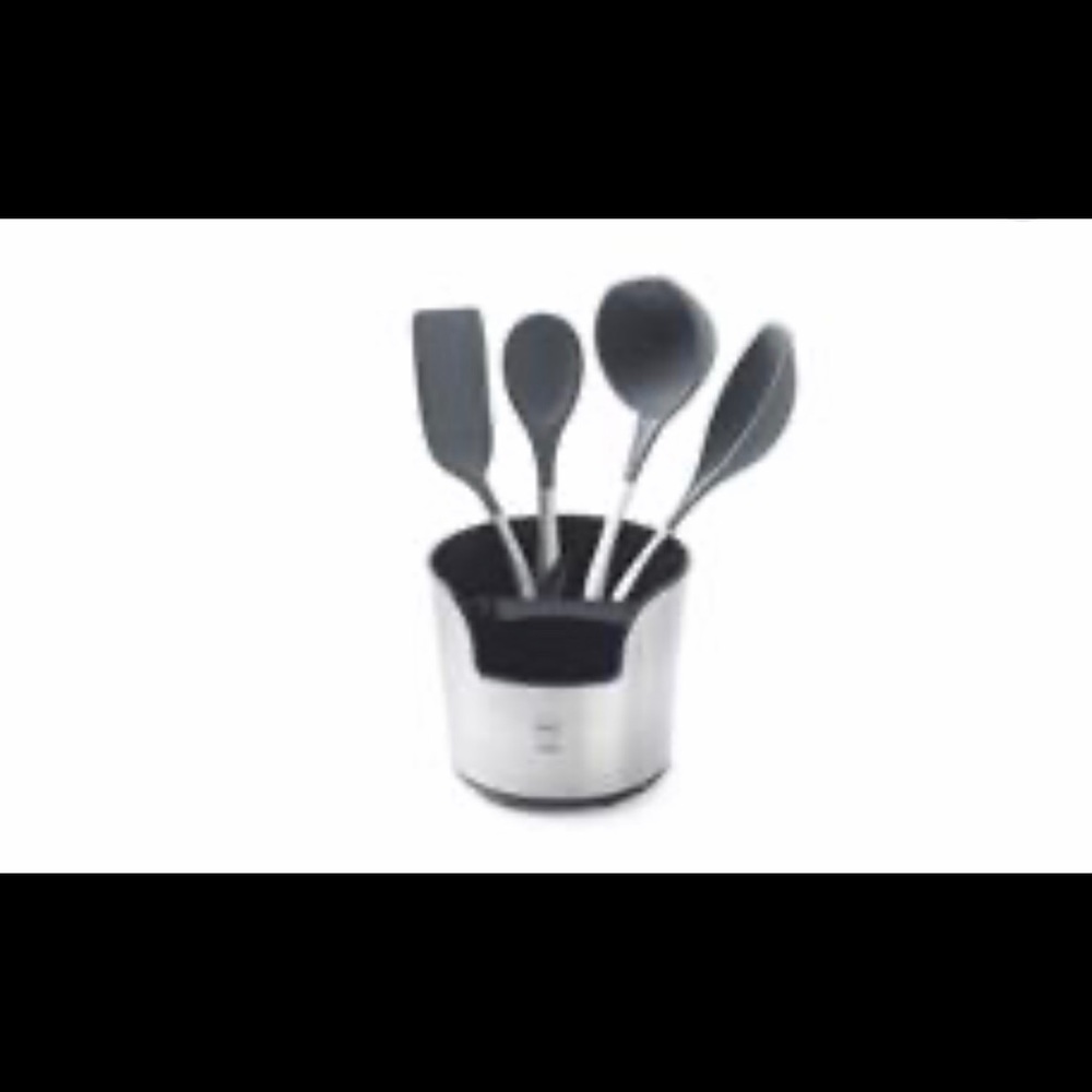 Deluxe Rotating Utensil Caddy with tools